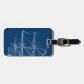 Blauwtallen die schepen verzorgen bagagelabel (Voorkant horizontaal)