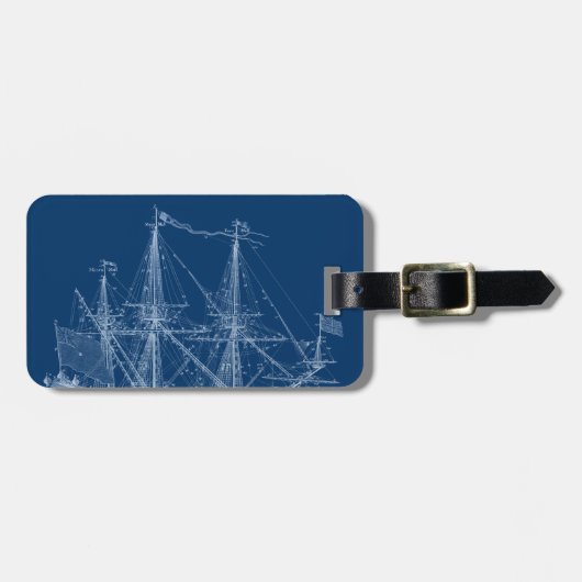 Blauwtallen die schepen verzorgen bagagelabel (Voorkant horizontaal)