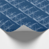 Blauwtallen die schepen verzorgen cadeaupapier (Hoek)