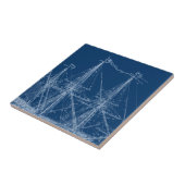 Blauwtallen die schepen verzorgen tegeltje (Zijkant)