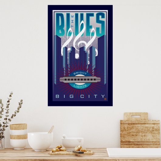 Blauwte 2-Poster Poster (Keuken)