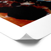 Blauwte in bruin groot Poster (Hoek)