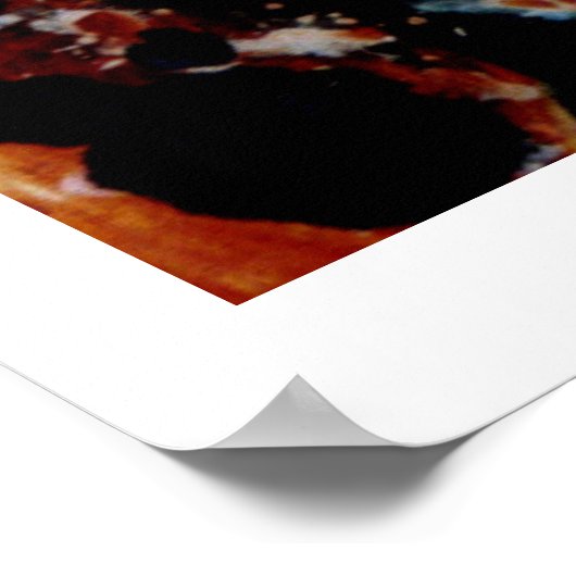 Blauwte in bruin groot Poster (Hoek)