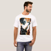 Blauwte in bruine T-shirt (Voorkant volledig)
