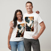 Blauwte in bruine T-shirt (Unisex)