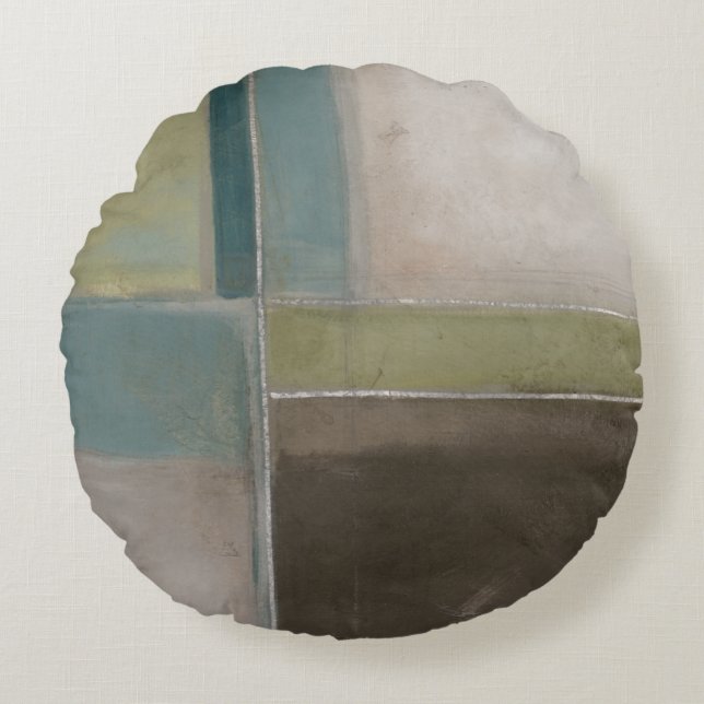 Blauwte in Dusk II Rond Kussen (Voorkant)