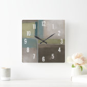 Blauwte in Dusk II Vierkante Klok (Huis)