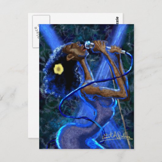 Blauwte in het Briefkaart Rhapsodie (Voorkant / Achterkant)