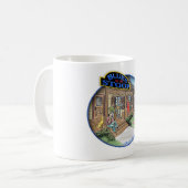 Blauwte op de mok van de Stoop-koffie met de opber (Voorkant links)