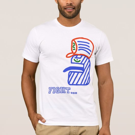 Blauwte, vecht... t-shirt (Voorkant)