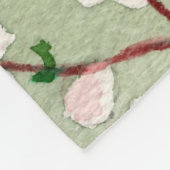 Blauwtevogel op de Waterverf van de bloesem van de Fleece Deken (Hoek)