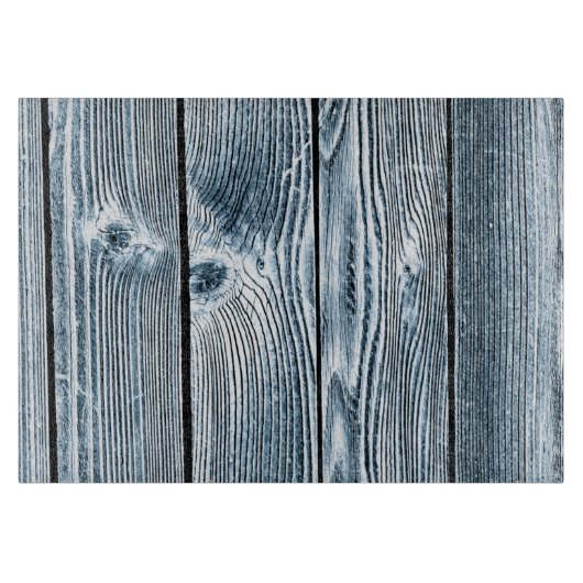 Blauwtint Wood Glazen snijvlak Snijplank (Voorkant)