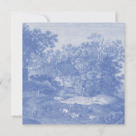 Blauwtoil de Jouy Frans Land Shabby Elegance Kaart