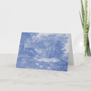 Blauwtoil de Jouy Frans Land Shabby Elegance Kaart