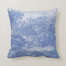 Blauwtoil de Jouy Frans Land Shabby Elegance