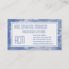 Blauwtoil de Jouy Frans Land Shabby Elegance Visitekaartje