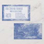 Blauwtoil de Jouy Frans Land Shabby Elegance Visitekaartje (Voorkant / Achterkant)