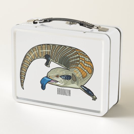 Blauwtongen cartoon illustratie (Achterkant)