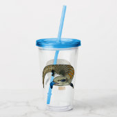 Blauwtongen cartoon illustratie acryl drinkbeker (Achterkant)