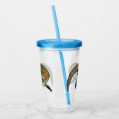 Blauwtongen cartoon illustratie acryl drinkbeker (Links)