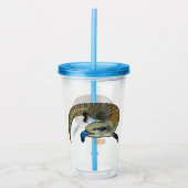 Blauwtongen cartoon illustratie acryl drinkbeker (Voorkant)