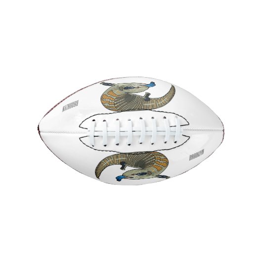 Blauwtongen cartoon illustratie american football (Voorkant)