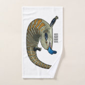 Blauwtongen cartoon illustratie bad handdoek (Handdoek)