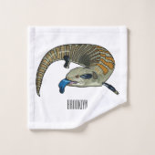 Blauwtongen cartoon illustratie bad handdoek (Wasdoekje)