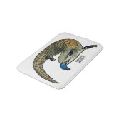 Blauwtongen cartoon illustratie badmat (Gekanteld)