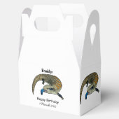 Blauwtongen cartoon illustratie bedankdoosjes (Geopend)