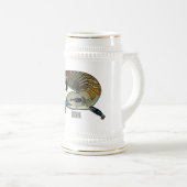 Blauwtongen cartoon illustratie bierpul (Voorkant rechts)