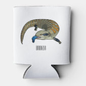 Blauwtongen cartoon illustratie blikjeskoeler (Voorkant)