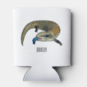 Blauwtongen cartoon illustratie blikjeskoeler (Achterkant)