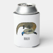 Blauwtongen cartoon illustratie blikjeskoeler (Blikje Achterkant)