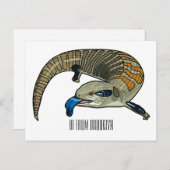 Blauwtongen cartoon illustratie briefkaart (Voorkant / Achterkant)