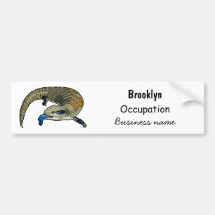 Blauwtongen cartoon illustratie bumpersticker
