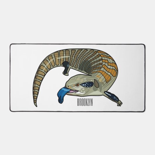 Blauwtongen cartoon illustratie bureaumat (Voorkant)