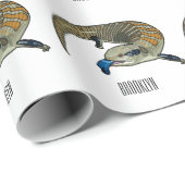 Blauwtongen cartoon illustratie cadeaupapier (Rol Hoek)