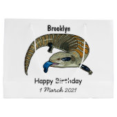 Blauwtongen cartoon illustratie groot cadeauzakje (Achterkant)