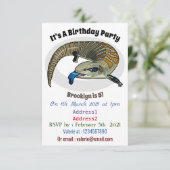 Blauwtongen cartoon illustratie kaart (Staand voorkant)