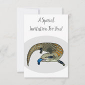 Blauwtongen cartoon illustratie kaart (Achterkant)