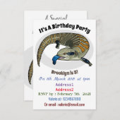 Blauwtongen cartoon illustratie kaart (Voorkant / Achterkant)