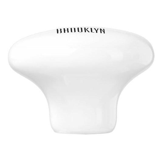 Blauwtongen cartoon illustratie keramische knop (Zijkant)