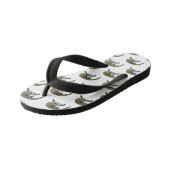 Blauwtongen cartoon illustratie kinder teenslippers (Schuin)