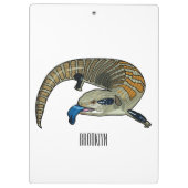 Blauwtongen cartoon illustratie klembord (Achterkant)