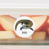 Blauwtongen cartoon illustratie labels (Aangebracht)