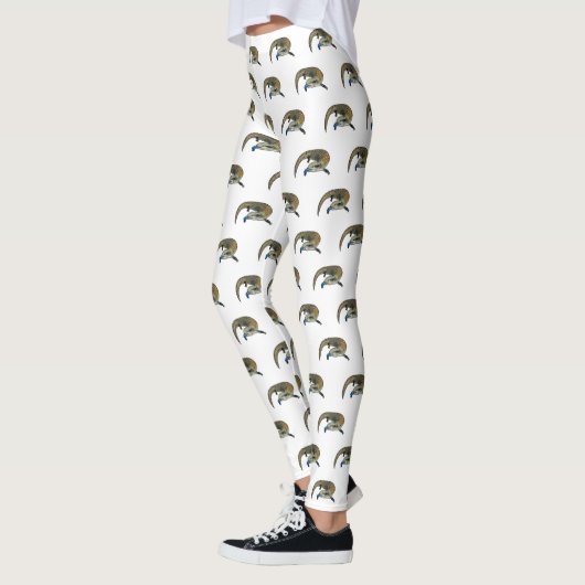 Blauwtongen cartoon illustratie leggings (Links)