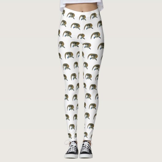 Blauwtongen cartoon illustratie leggings (Voorkant)