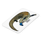 Blauwtongen cartoon illustratie magneet (Linkerzijde)