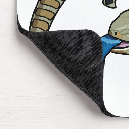 Blauwtongen cartoon illustratie muismat (Hoek)